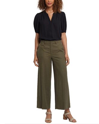 NYDJ Nydj Morgan Bay Leaf Linen-Blend Trouser