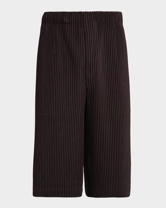 Homme Pliss&eacute; Issey Miyake Men & apos;s Pleated Bermuda Shorts