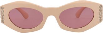 Alaia Round-Frame Acetate Sunglasses