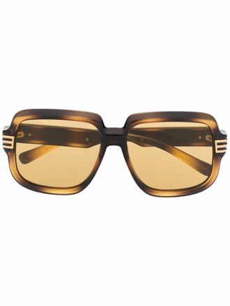 Gucci Occhiali da sole oversize - Marrone