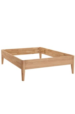 Linea Natura Bettrahmen, Eichefarben, Holz, Wildeiche, massiv, 90x200 cm, Schlafzimmer, Betten, Bettgestelle- Einzelteile, Bettrahmen