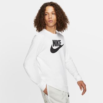 Nike Mens Nike Sportswear Long-Sleeve T-Shirt in Grey | CI6291-063