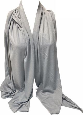 Generic New Women Big Large Plain Jersey Hijab Scarf Shawl Wrap Stretchy (Grey), 90X180Cm