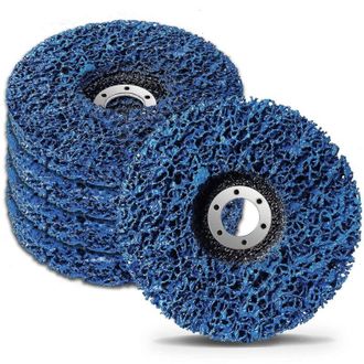 Elle Disco De Limpieza De 5 Piezas (azul) De 125 Mm, Disco Abrasivo Para Decapar Pintura, Disco Abrasivo De Banda De Polietileno, Removedor De Pintura Y &Oacute;x