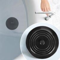 OEM Tap&oacute;n De Desag&uuml;e Grande De Silicona Negra - Apto Para Duchas, Ba&ntilde;eras Y Lavabos - 1 Unidad - Crezuo