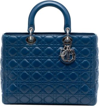 Dior Pre-owned Dior Large Lambskin Cannage Lady Dior Ladies 91HAP10ZPBAPI30A