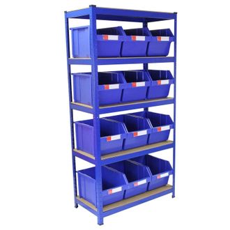 MonsterShop T-RAX Blue 90cm with 12 x Storage Quick Pick Bins