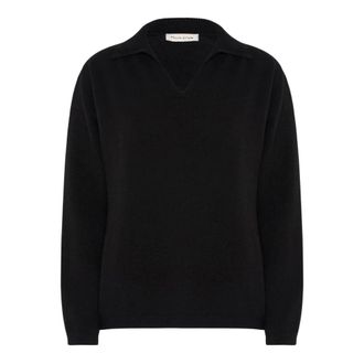 Manila Grace Trui met polokraag en lange mouwen - Dames - Truien - Zwart - Maat: M Viscose
