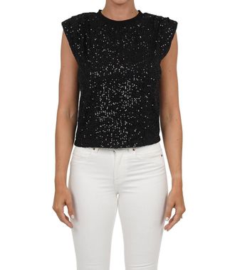 Love Token Scarlett Sequin Top In Black