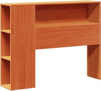 vidaXL Cabecero De Cama Almacenaje Madera Maciza Pino Marr&oacute;n 100 Cm Vidaxl