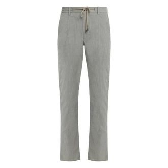 Moorer Broeken, Heren, Grijs, M, Katoen, Antonvt 5 Broek