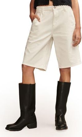 Lucky Brand Loose Fit Denim Bermuda Shorts in White Lies Wash at Nordstrom Rack, Size 32