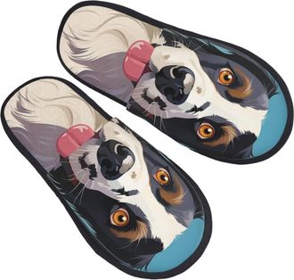 Generic Hotel Slippers The Dog Breed Reusable Plush Slippers Unisex Cotton Slipper For Winter Women Guest Room M