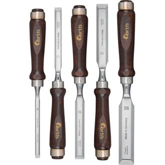 Fortis Juego Cincel De Madera 5- Unidades 8-26mm, Pulido Fortis