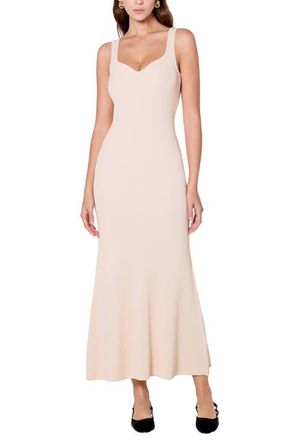 endless rose Sweetheart Neck Rib Maxi Dress in Cream at Nordstrom, Size X-Small