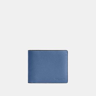 Coach Mens 3-In-1 Wallet - Navy Leather - One Size