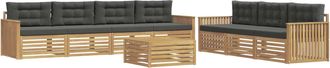 vidaXL Conjunto De Sof&aacute;s De Exterior 8 Uds. Blanco Y Antracita Vidaxl