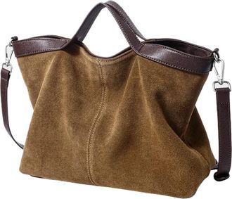 Generic Frosted Tote Bag, Compatible For Women, Large Capacity Handbag, Shoulder, Crossbody, Simple Commuter(Light brown)