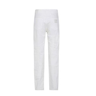 Dolce & Gabbana Womens White Cotton Straight-Leg Jeans Clothing