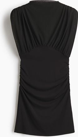 H&M Drapiertes Minikleid - Schwarz