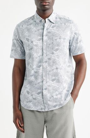 Tommy Bahama San Lucio Villa Evora IslandZone Knit Short Sleeve Cotton Blend Button-Up Shirt in Gust at Nordstrom, Size Xxx-Large