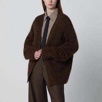 Frankie Shop Olive brown oversized Elland cardigan