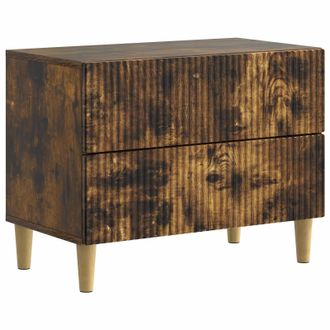 vidaXL Armario De Noche Con Caj&oacute;n Roble Ahumado 62 X 34,5 X 48 Cm Vidaxl