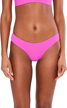 BECCA by Rebecca Virtue Modern Edge Rib Adela Hipster Bottoms Womens Swimwear Roseberry : LG, Nylon/Spandex