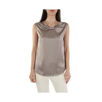 Emporio Armani Dames, Tops, Grijs, Maat: XL Viscose