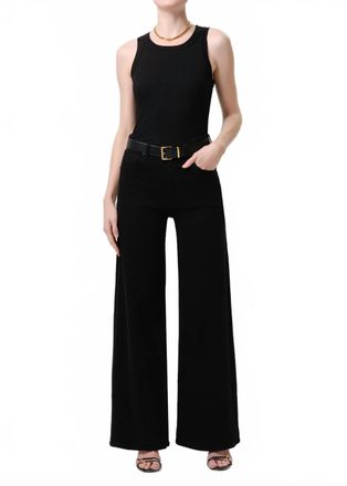 Citizens Of Humanity Lyra High Rise Wide Leg Denim Jeans In Plush Black