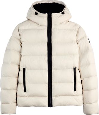 Fay Quilted Hooded Puffer Jacket In Snow White