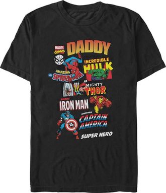 MARVEL Mens Marvel My Daddy Is My Superhero T Shirt in Black at Nordstrom, Size Xxx-Large