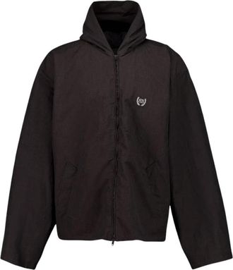 Balenciaga Hooded Zip-up Jacket - Heren - Zomerjassen - Zwart - M - Katoen - Jassen