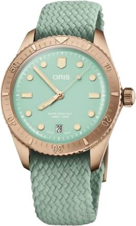 Oris Divers Automatic Green Dial Ladies Watch 0731903BRS