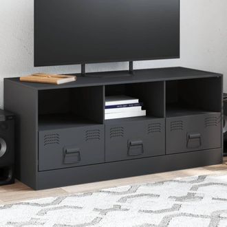 Berkfield Home TV Cabinet Anthracite 99x39x44 cm Steel in Black | Size: 99 x 39 x 44 cm