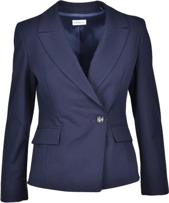 Marella Double-breasted Bolero Jacket - Blue