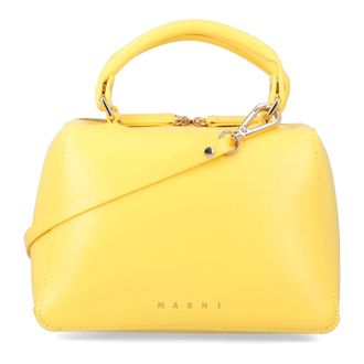 Marni Handbags, female, Yellow, Size: ONE SIZE School Bag
