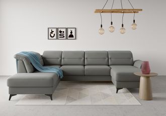 Sit&more Wohnlandschaft »Sinatra U-Form« optional mit Kopfteilverstellung und Armteilfunktion, Metallfüsse