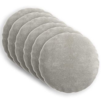 vidaXL Federa 6 Pz Heerlen Grigio Chiaro &Oslash; 60 Cm Tessuto Chenille Vidaxl