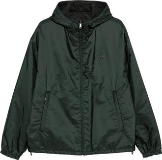 Prada Logo-plaque Hooded Jacket