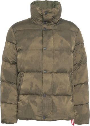 Afterlabel Quilted High Collar Puffer Jacket With Snap Button Closure
