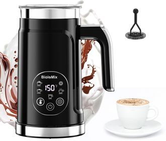 OEM Espumador De Leche El&eacute;ctrico 4 En 1, Autom&aacute;tico, Para Leche Caliente Y Fr&iacute;a, Para Caf&eacute; Con Leche, Chocolate Caliente Y Capuchino (negro)
