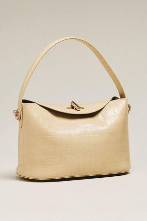 Melie Bianco Lana Croc Crossbody Bag