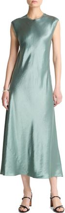 Vince Cap Sleeve Satin Maxi Dress in Deep Patina at Nordstrom, Size Xx-Small