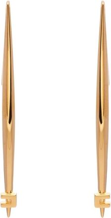 Elisabetta Franchi Logo Oorbellen - Dames - Oorbellen - Geel - ONE Size - Accessoires