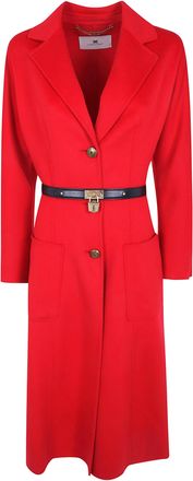 Elisabetta Franchi Coat Belted Belted Coat