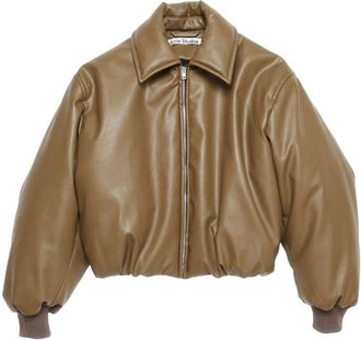 Acne Studios coated bomber jacket - women - Polyester/Cotton/Viscose/Polyurethane - 36 - Green