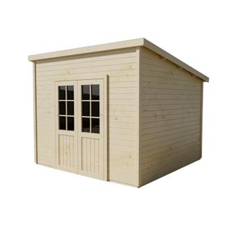 Foresta Caseta De Jard&iacute;n De Madera 280x280 Cm - Espesor De Pared 28 Mm - Techo De Acero Galvanizado - Ventanas De Cristal - Lax3030.02 Foresta