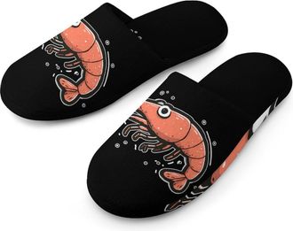 Generic Cartoon Shrimp Mens House Slippers Slip Indoor Slipper On Shoes Warm Outdoor