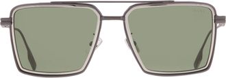 Ermenegildo Zegna Polarized Green Navigator Mens Sunglasses EZ0257 09R 56